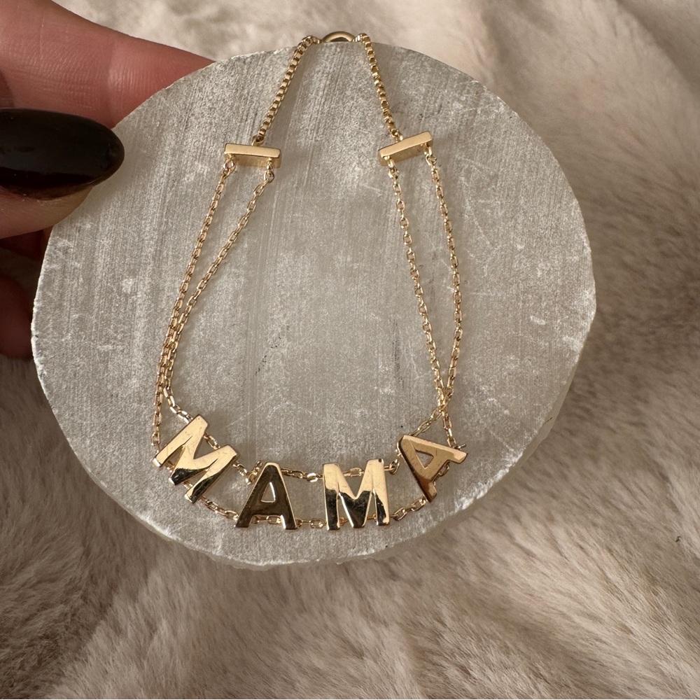 Delicate Gold Double Row Mama Bracelet